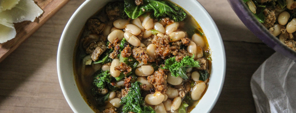 Sausage, Kale, & White Bean Soup