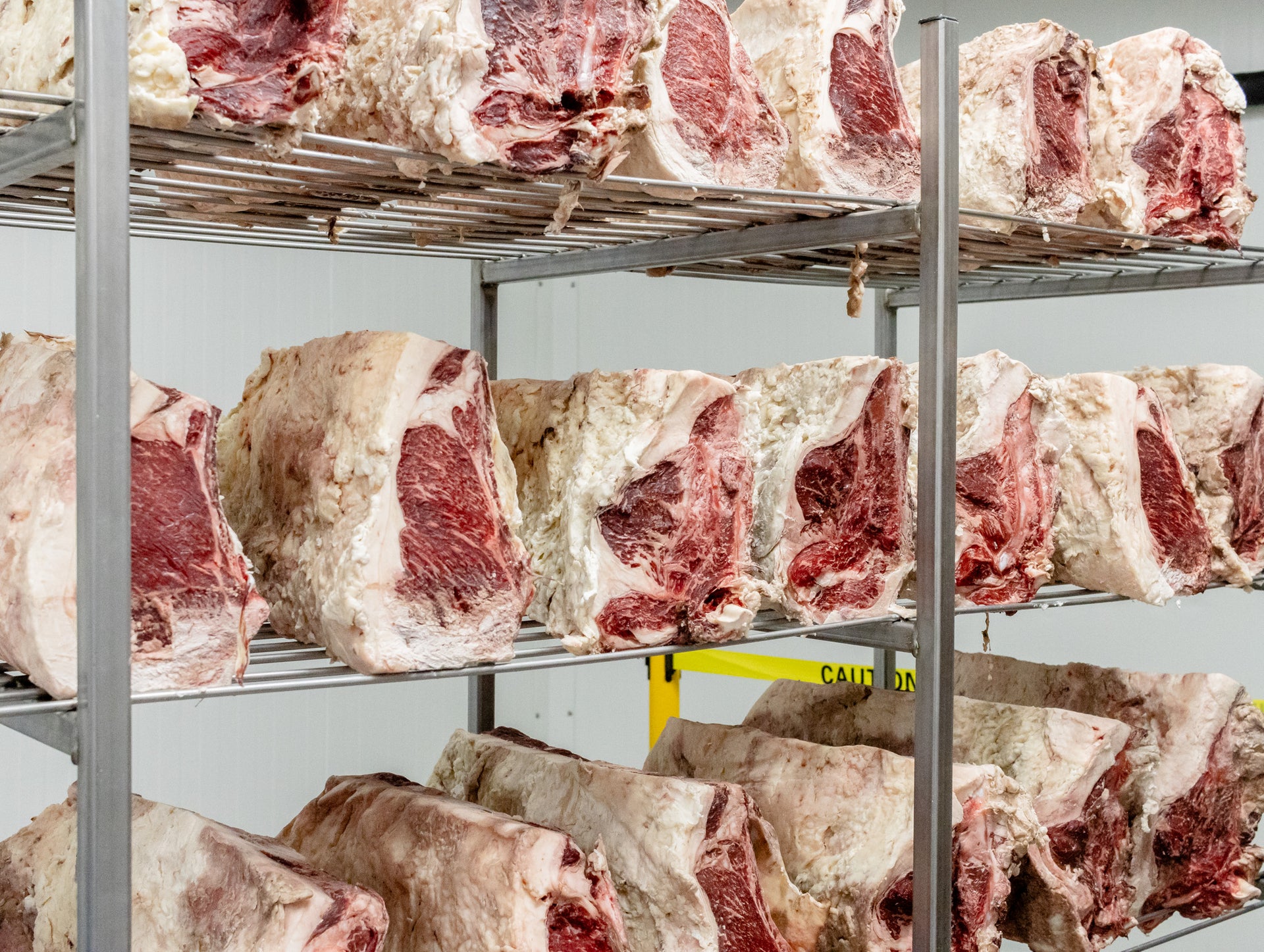 Inside the Porter Road facility where beef is dry aged with circulating air